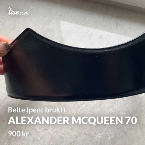 Alexander McQueen skinnbelte 70cm