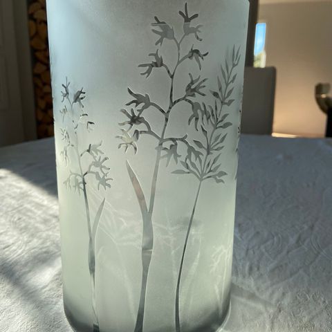 Vase i frosted glass