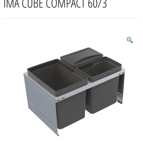 Nibu Ima Cube Compakt stativ til avfallssortering.