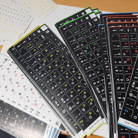 Tastaturklistremerke; Tastatur; Ukrainsk tastatur; cyrillic keyboard