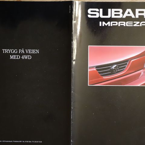 Subaru Impreza 1993 brosyre