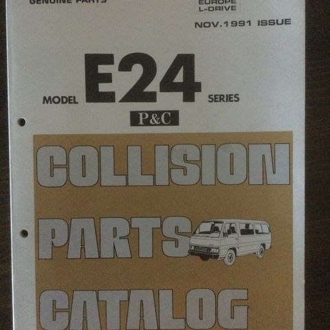 Nissan E24 Van «collision parts catalog» fra 1991