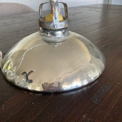 Antikk Fattigmannsølv lampe