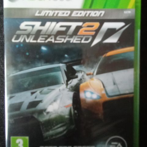 Xbox 360 Shift 2 unleashed. Need for speed, limited edition.I emballasjen