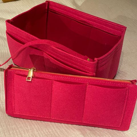 Mørkerosa organizer til Louis Vuitton Neverfull MM / GM Pivoine, Speedy 30