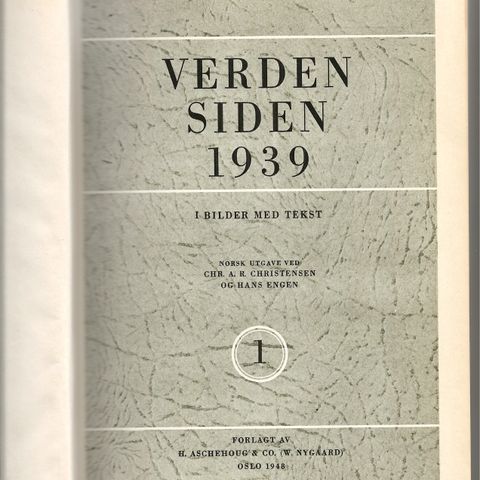 Verden siden 1939 i bilder med tekst Norsk utg. innb. rikt illustrert