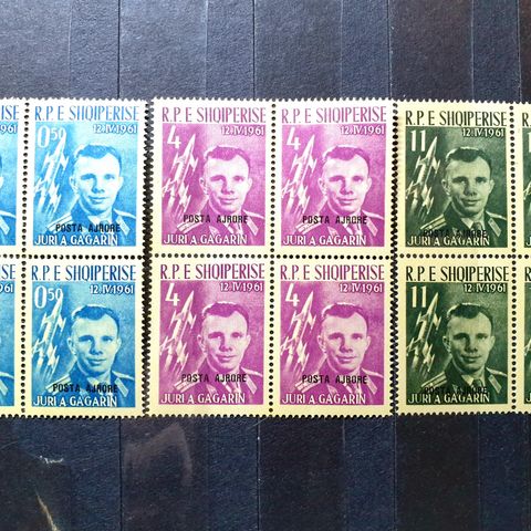 Russland 1961 romfart - Gagarin Luftpost - Svart POSTA AJRORE