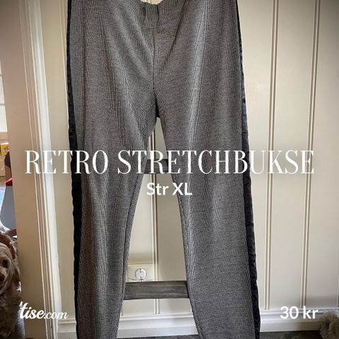 Retro stretchbukse, str XL