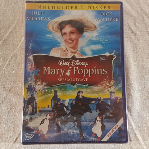 Mary Poppins 2 disc Spesialutgave DVD ny forseglet norsk tekst