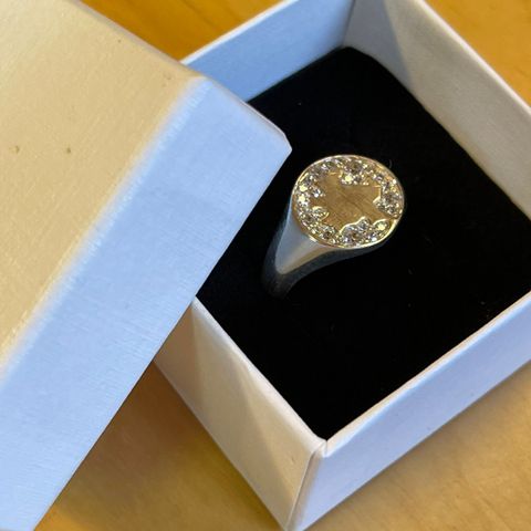 Safira sølv ring