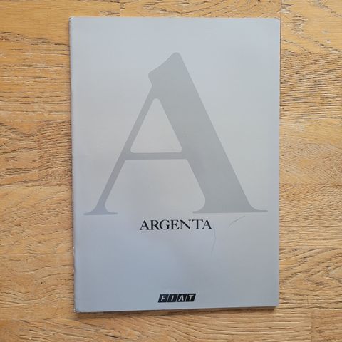 Brosjyre Fiat Argenta 1985