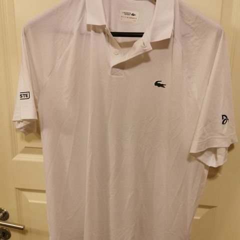 Ubrukt ekte Lacoste, tech polo t-skjorte, XXL, hvit