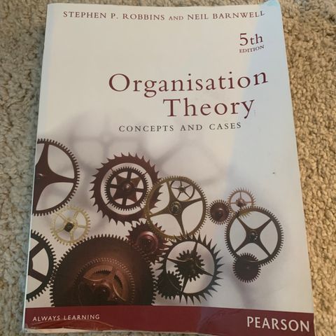 Organisation Theory 5th edition