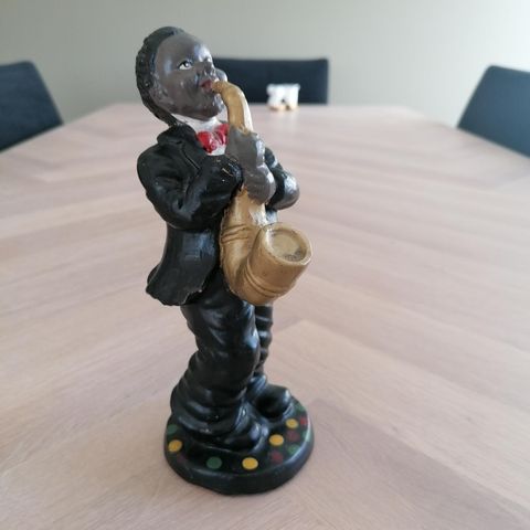 Retro vintage figur klenodium kitch bandspiller saksofonspiller