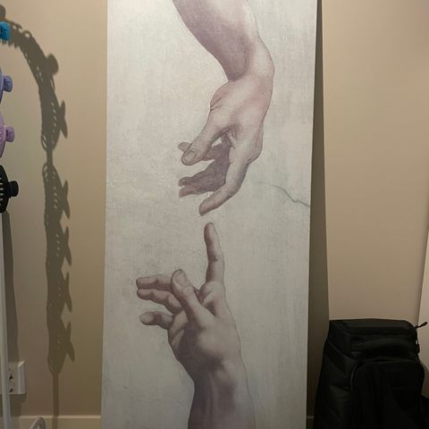 Michelangelo The Creation of Adam lerret (140x56 cm)