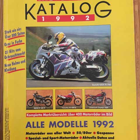 Motorrad årskatalog 1992