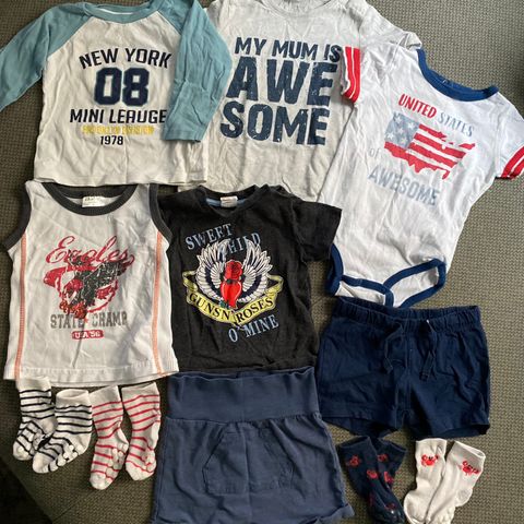 Baby sommer klespakke med Amerikansk / USA style, str. 74 🇺🇸