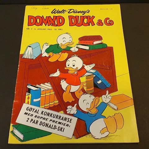 Donald Duck hefter fra 1965, alle sammen har bilag,  vedlegg