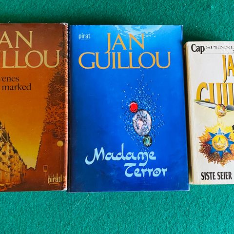 Bokpakke Krim 3 bøker av Jan Guillou Tyvens marked /Madame terror/ Siste seier