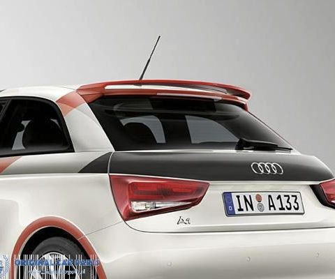 Audi A1 - Styling - Dobbel -Takspoiler - Misano- rød.