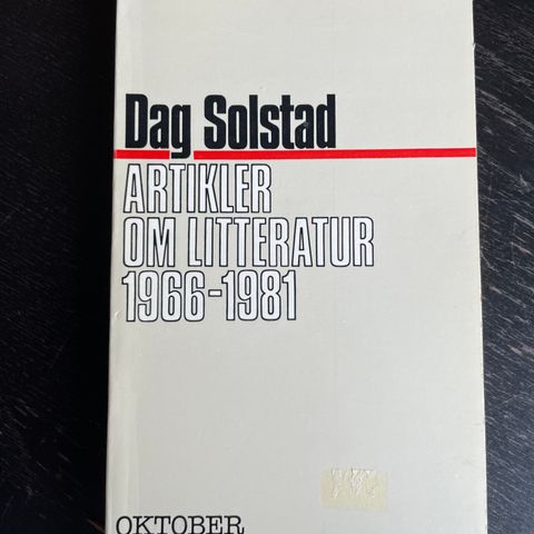 Dag Solstad «Artikler om litteratur 1966-81»