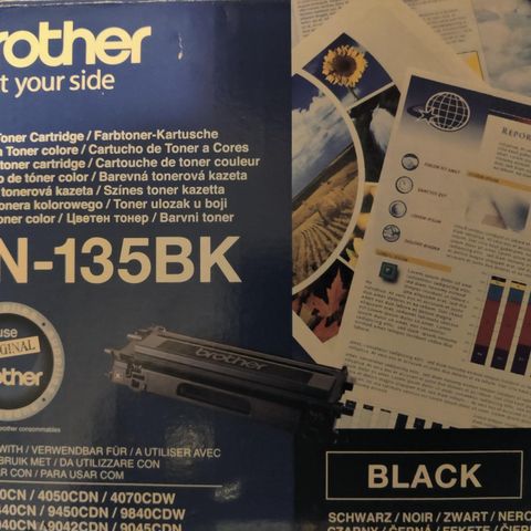 Original Brother tonerpatron TN-135BK TN135BK svart ekstra stor