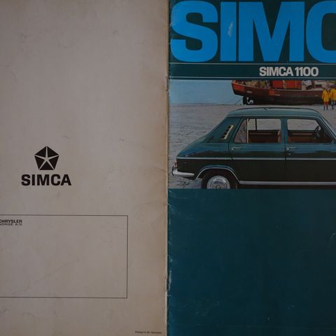 Simca 1100 brosjyre 1970