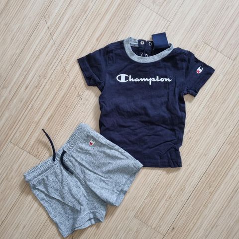 Champion shorts/t-skjorte str 74 og 92