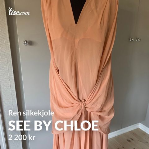 Nydelig 100% silkekjole fra See by Chloe. Ny nedsatt pris