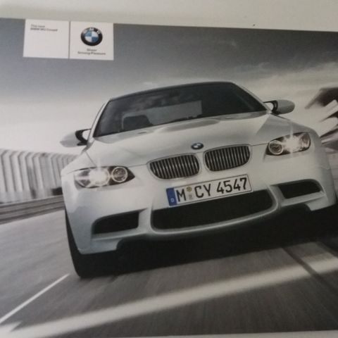 BMW M3 Coupe -brosjyre.