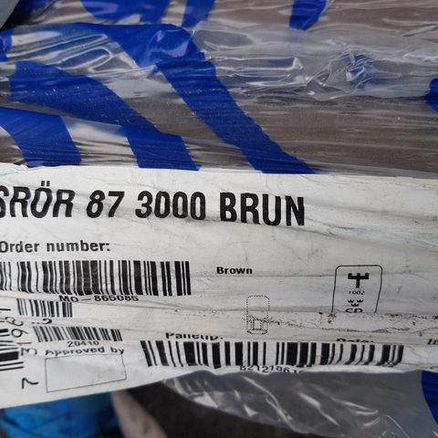 87mm brune nedløpsrør 9m