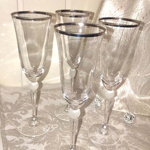 Vakre unike Herskapelige Champagne glass