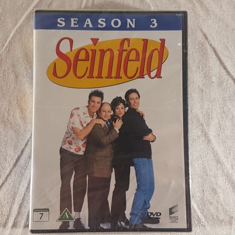Seinfeld Sesong 3 DVD ny forseglet norsk tekst