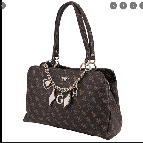 Guess affari satchel brun veske