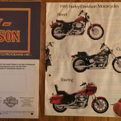 Harley Davidson Brosjyrer 85,87,89/90