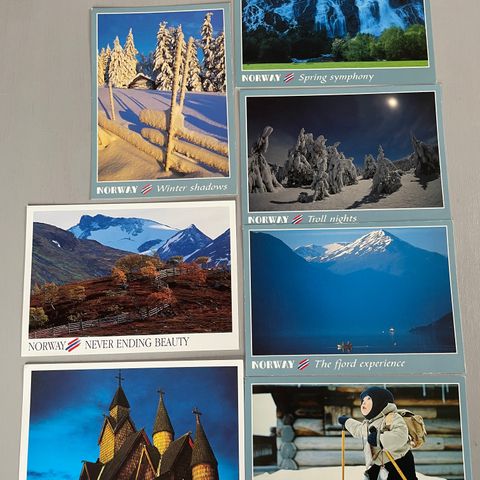 Norway. Store postkort. Norge-kortene fra tidlig 1990. Ubrukt.