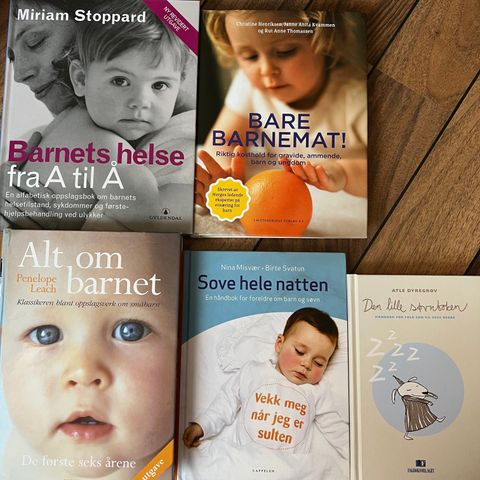Div bøker om graviditet/ baby/ barn/ foreldreskap selges rimelig