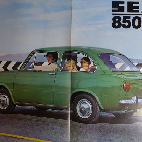 SEAT 850 brosjyre ca 1970