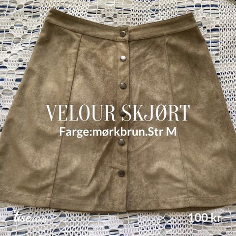 Velour skjørt