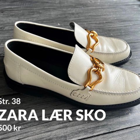 Zara Loafers i str. 38, kun brukt 1 gang