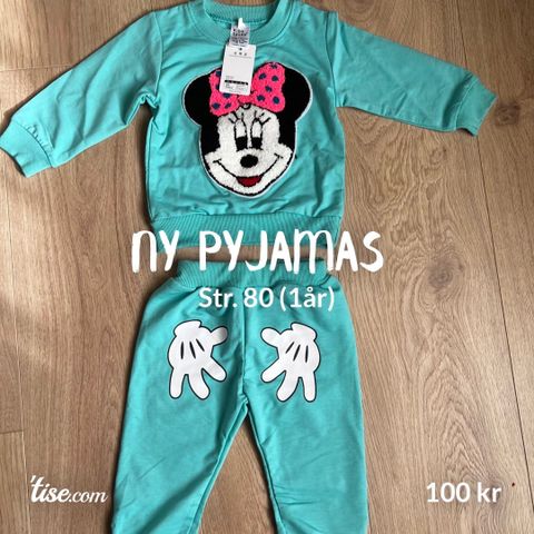 Ny pyjamas i str. 80 (1år)