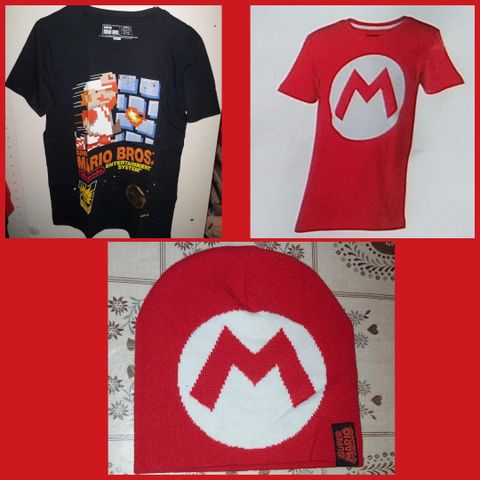 Super Mario Nintendo t-skjorter og lue selges!