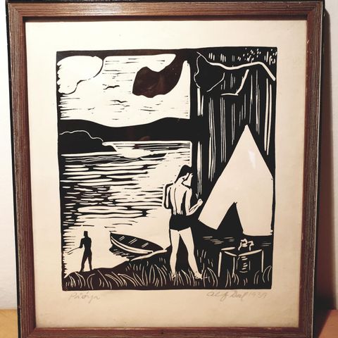 "På øya" signert Alf Dal 1939