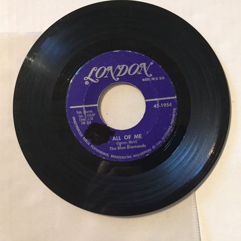 BLUE DIAMONDS / ALL OF ME - 7" VINYL SINGLE