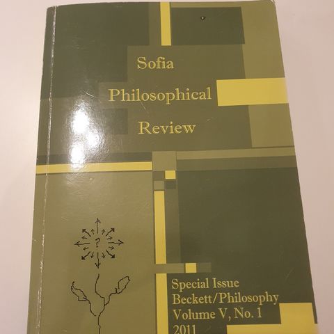 Sofia. Philosophical Review, Beckett/Philosophy Volume V, No 1, 2011