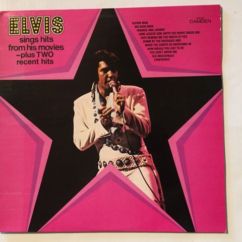 ELVIS PRESLEY / SINGS HITS FROM HIS MOVIES - PLUS TWO RECENT HITS - VINYL LP