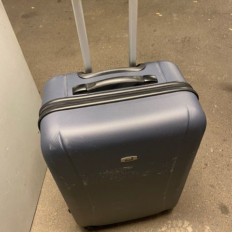 Koffert 1000kr og skinn svart bag stor 3000kr