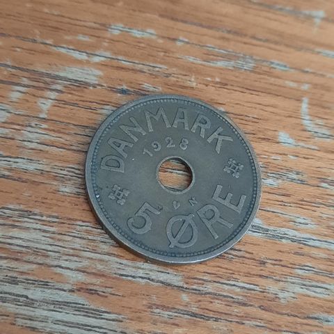 5 øre 1928 Danmark