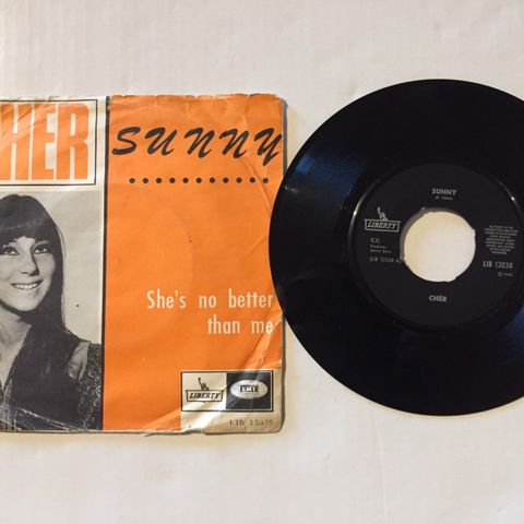 CHER / SUNNY - 7" VINYL SINGLE