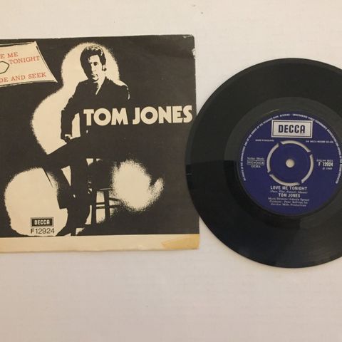 TOM JONES / LOVE ME TONIGHT  - 7" VINYL SINGLE